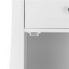 Single Door Bedside Cabinet with A Drawer White