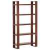Book Cabinet Honey Brown 33.5"x11.8"x65.4" Solid Acacia Wood