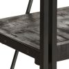 5-Tier Bookcase Black 15.7"x11.8"x70.9" Solid Mango Wood
