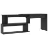 Corner Desk Gray 78.7"x19.7"x29.9" Engineered Wood