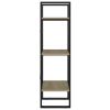 3-Tier Book Cabinet Sonoma Oak 15.7"x11.8"x41.3" Engineered Wood