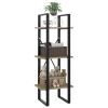 3-Tier Book Cabinet Sonoma Oak 15.7"x11.8"x41.3" Engineered Wood