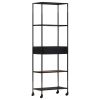Book Cabinet 23.6"x13.8"x70.9" Rough Mango Wood & Iron