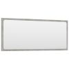 Bathroom Mirror Concrete Gray 35.4"x0.6"x14.6" Engineered Wood