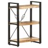 3-Tier Bookcase 23.6"x11.8"x31.5" Solid Mango Wood