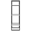 3-Tier Book Cabinet White 15.7"x11.8"x41.3" Engineered Wood