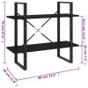 2-Tier Book Cabinet Black 31.5"x11.8"x27.6" Engineered Wood