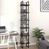 6-Tier Book Cabinet Black 15.7"x11.8"x82.7" Engineered Wood