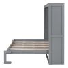Queen Size Murphy Bed Wall Bed,Gray