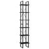 6-Tier Book Cabinet Black 15.7"x11.8"x82.7" Engineered Wood