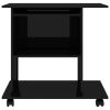 Computer Desk High Gloss Black 31.5"x19.7"x29.5" Engineered Wood