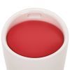 Storage Stool White and Red Faux Leather