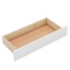 Full Size Wood Storage Platform Bed with 2 Drawers, Rattan Headboard and Footboard, White