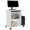 Computer Desk High Gloss White 31.5"x19.7"x29.5" Engineered Wood