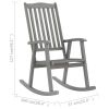 Rocking Chair Gray Solid Acacia Wood