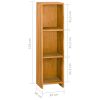 Bookshelf 11.8"x11.8"x43.3" Solid Wood Teak