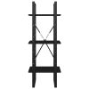 3-Tier Book Cabinet Black 15.7"x11.8"x41.3" Engineered Wood