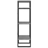 3-Tier Book Cabinet Concrete Gray 15.7"x11.8"x41.3" Engineered Wood