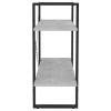 2-Tier Book Cabinet Concrete Gray 31.5"x11.8"x27.6" Engineered Wood