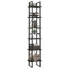 6-Tier Book Cabinet Black 15.7"x11.8"x82.7" Engineered Wood