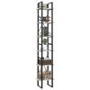 6-Tier Book Cabinet White 15.7"x11.8"x82.7" Engineered Wood