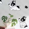 Run With Puppy - Hemu Wall Decals Stickers Appliques Home Decor 12.6 BY 23.6 Inches