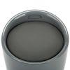 Storage Stool Gray Faux Leather