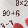 Love Arithmetic - Hemu Wall Decals Stickers Appliques Home Decor 9.4 BY 16.5 Inches