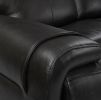 Trevor Triple 4 Seats Power Sofa With 2 Console ,Genuine Leather, Lumbar Support
