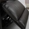 Trevor Triple 4 Seats Power Sofa With 2 Console ,Genuine Leather, Lumbar Support