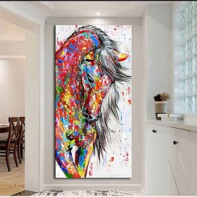 Oil Painting Handmade Hand Painted Wall Art Mintura Modern Abstract Horse Animal Home Living Room hallway bedroom luxurious decorative painting (1: 150x220cm)