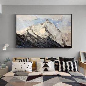 Hand Painted Snow Mountain Oil Abstract Paintings On Canvas Original Extra Large Wall Pictures Palette Knife Heavy Texture Home Decor Cuadro Abstracto (size: 70x50cm)