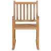 Rocking Chair with Green Cushion Solid Teak Wood