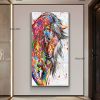 Oil Painting Handmade Hand Painted Wall Art Mintura Modern Abstract Horse Animal Home Living Room hallway bedroom luxurious decorative painting